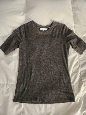 Vince Wool Tee Womens Size Small Green/brown